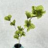 2 cabezas de una sola flor de cuerno pequeño simulación de boda salón decoración de boda flor de hibisco falsa al por mayor