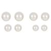 Pendientes de perlas nuevos de plata S999 para mujer, sencillos y de alta gama, con cuentas elegantes de celebridades de Internet, joyería para las orejas que combina con todo.
