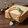 Novos Acessórios de Pulseira de Ágata de Alto Valor Estilo Étnico Feminino Pulseiras Saco da Sorte de Cinábrio Atacado Dropshipping Fonte de Mercadorias para Transmissão ao Vivo