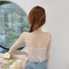 Encaje Estilo Francés Floral Plisado Tirantes Chaleco Pequeño Cinturón para Mujer Almohadilla para el Pecho Ropa Exterior Envoltura Interna para el Pecho Hermoso Espalda Descubierta Ropa Interior Básica para Mujer