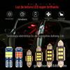 Luz de leitura T10 com ponta dupla para carro 31mm 36mm 39mm 41mm Lâmpada de placa LED 3030 Lâmpada de porta-malas