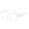 Armazón Retro Cuadrado Negro Armazón de Gafas Simple de Artefacto Cara Grande Muestra la Cara Luz Anti-azul Se Puede Equipar Miopía Espejo Plano para Mujeres