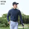 Pgm Ropa de Golf para Hombre Camiseta Interior Térmica Cálida y Cómoda Cuello Alto Pequeño Estilo Deportivo para Eventos Top Deportivo de Alta Elasticidad