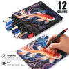 Set de 12 marcadores acrílicos de doble punta en una caja de regalo estilo pintura china para pintura estudiantil y creación de arte oriental clásico