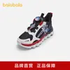 Sapatos Infantis Balabala, Tênis Esportivos Infantis, Tênis de Corrida Leves e Respiráveis com Malha para Meninos Primavera e Outono com Fivela de Botão, Modernos e Descolados