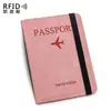 Porta-Passaporte Amazon Capa Protetora para Passagem Aérea Portátil Multifuncional Vários Slots para Cartão Anti-roubo Compartimento para Escova Couro PU