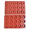 15 moldes de bolo mousse de donuts pares ferramentas de panificação de biscoitos DIY molde de silicone para biscoitos com cobertura de chocolate