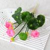 Simulação Flor de Lótus Única com Pacotes de Folhas de Lótus Flor de Plástico Decoração de Pacotes de Flores Artificiais para Restaurante Hotel Paisagismo
