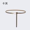 Cinturón Fino de Piel Genuina para Mujer Decorativo Estilo Occidental para Vestido Suéter Abrigo Cintura Ins Moderno Cinturón de Cintura Versátil