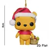 Decoração Pendente de Árvore de Natal de Acrílico Dupla Face Desenho Animado de Natal Fofo Pendente de Carro Novo Produto Transfronteiriço