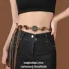 Corrente de cintura multicamadas com franjas doce-descolada estilo hot girl única e estilosa para mulheres, acessório de moda vintage de alta qualidade Y2K para o dia a dia