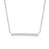 Transmisión en Vivo Transfronteriza Tk Shein Aliexpress Plata de Ley S925 Barra de Oro Pequeña Collar Estilo Barra de Equilibrio Incrustado de Diamantes para Mujeres