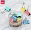 Deli 8551ES-8556ES Clips de Cola Larga de Colores Clip Metálico de Cola de Golondrina Clip de Acero Inoxidable Carpeta Clip para Facturas Oficina
