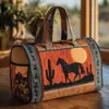 2026 Nova Série Animal Cavalo Transfronteiriça Bolsa de Viagem Acolchoada Portátil para Curta Distância Bolsa Multifuncional para Esportes Fitness