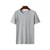 Camiseta de Manga Corta para Hombre, Primavera y Verano, Estilo Coreano, Corte Ajustado, Cuello Redondo, Ropa de Trabajo Delgada, Negro, Blanco, Gris, Camiseta Interior Simple de Color Sólido