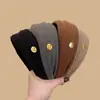 Faixa de Cabeça de Veludo Versátil Estilo Ins Coreano com Aba Larga para Uso Diário, Lavar o Rosto e Acessório de Cabelo Alto