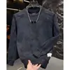 Nova blusa de moletom com design tie-dye patchwork de gola redonda para outono e inverno, marca masculina moderna com letras em relevo, top casual e versátil