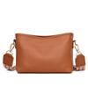 Cross-border Bolsa Feminina de Couro Genuíno 2023 Novo Simples Litchi Shoulder Crossbody Bag Bolsa Feminina Top Layer Cowhide Bag Small Bag