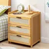 Mesita de Noche Simple Madera Maciza Pequeño Gabinete Almacenamiento Lujo Ligero Dormitorio Mesita de Noche Simple Estilo Nórdico Europeo Moderno Mini
