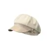 Sombrero Octagonal Vintage para Mujer, Sombrero Pequeño Adelgazante para Otoño e Invierno, Cálido y Elegante, Boina Artística de Pico de Pato, Sombrero de Pintor