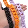 Bolso de Hombro Tejido de Acrílico y Aleación Color Caramelo con Cadena Cruzada, Cadena para Teléfono DIY Hecha a Mano, Cadena Colgante y Piezas de Accesorios
