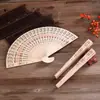 Abanico de madera impreso y calado, pintado a mano, un abanico de estilo chino para actuaciones de danza, un abanico de madera pequeño para mujeres, un abanico plegable