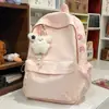 Mochila Estilo Ins Coreano para Niñas Escuela Secundaria Apariencia Alta Gran Capacidad Mochila Simple de Viaje Ligera Estudiante Universitario Doble Hombro