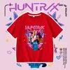 Amazon Demon Hunters KPop Demon Hunters Camiseta de Manga Curta com Gola Careca Casual Solta Infantil