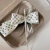 Dulces Sueños~ Pinza de Plátano con Lazo de Lunares Rosas Estilo Miu, Pasador Atmosférico con un Toque de Lujo, Accesorio para el Cabello para Mujeres