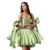 Nuevo vestido corto satinado strapless 2026, elegante y sofisticado, perfecto para fiestas, cumpleaños y eventos nocturnos, diseñado para figuras petite con un toque de lujo