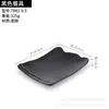 Plato rectangular negro de melamina Plato para hot pot de res de Chaoshan Plato para guarnición Plato para barbacoa japonesa Vajilla comercial de imitación de porcelana