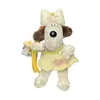 Estilo Coreano Chef Cachorro Fofo Vestido de Lã Desenho Animado Carregando Copo de Água Boneca Chaveiro Fofo Cachorrinho Pingente de Bolsa para Mulheres