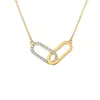 Joyas Transfronterizas Cuadrado Entrelazado Colgante de Circonita Cadena para Clavícula Pulsera Exquisita Juego de Joyas de Lujo Ligero Europeo y Americano Venta al por Mayor