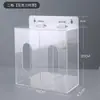Caja de Almacenamiento de Mascarillas de Acrílico Montada en Pared Sin Taladro Tres Compartimentos Estante a Prueba de Polvo Hogar Baño Caja Transparente
