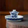 Jingdezhen antiguo barro nieve cubierta cuenco taza de té hogar Kung Fu Sancai cuenco de té juego de té traje fábrica al por mayor