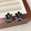 Pendientes de Moda Distintivos de Flor Estilo Hong Kong 2024 Pasador de Plata 925 Pendientes para Mujer Pendientes de Lujo Ligero con Sentido de Diseño de Nicho