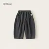 Roupas infantis Bangxuan: calças jogger simples e versáteis de corte solto para meninos e meninas, estilo casual