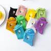 Calcetines Gruesos con Borde Enrollado para Niños, Calcetines de Color Sólido Bordados con una Pequeña Flor Margarita, Adecuados para Todas las Estaciones, Calcetines de Algodón con Encaje para Bebés y Niños Pequeños