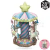 Soporte de Base 3D para Tarjeta Individual Tema de Circo Decoración de Fiesta de Cumpleaños Diseño de Pared de Fondo Globos de Película de Aluminio