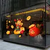 Decoraciones de Año Nuevo 2027, Escaparate de Año Nuevo, Pegatinas para Puertas de Vidrio, Decoración del Dios de la Riqueza del Festival de Primavera para Centros Comerciales, Pegatinas Electrostáticas para Ventanas