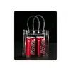 Bolsa de PVC Gruesa Mejorada Estilo Ins Bolsa Tote Transparente Bolsa de Regalo Impermeable Personalizada Gruesa Impermeable