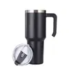 Mango de Nuevo Producto Transfronterizo para Taza de Coche Taza Aislada de Doble Capa de Acero Inoxidable 304 Taza de Hielo de 40 oz Taza Grande con Popote