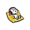 Broche de Dibujos Animados de Snoopy Decoración Linda para Bolso con Temática de Comida y Deportes Insignia de Aleación Esmaltada