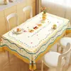 Toalha de mesa de desenho animado, à prova d'água e à prova de óleo, 2026, luxo leve, ambiente de alta qualidade, sem lavagem, resistente ao calor, tapete de proteção para mesa retangular
