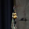Pequeño Colgante de Calabaza Fulu Estilo Chino Cordón para Teléfono Móvil Borla Tejida a Mano Creativa Cuerda de Mano Portátil