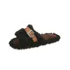 Pantuflas Felpudas para Mujer 2026, Zapatos Planos de Lujo para Interiores, Nuevas Pantuflas de Algodón de Invierno, Pantuflas Antideslizantes, Diseño de una Tira