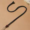 Sandália DIY Ajustável Estilo Simples Cordão Redondo Pequeno Cordão Liso Cordão para Pendurar Contas Cilíndricas de Sândalo Vermelho Cordão para Pendurar Pingente de Jade