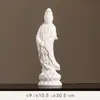 Estátuas de Porcelana Branca Dehua de 30 cm de Nanhai Guanyin Bodhisattva Buda Ornamentos em Pé Como Guanyin Bodhisattva Casa Sagrada