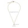 Collar Nuevo Transfronterizo de Acero Inoxidable con Colgante de Diamante de Colores, Cadena para Clavícula para Mujer, Accesorio Versátil de Lujo Ligero, Cadena para el Cuello de Moda Europea y Americana