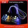 Etiquetas de Nome Luminosas de Acrílico Mais Vendidas para Bares e Ktvs, Crachás Eletrônicos de Trabalho, Tags Pendurados de Led, Fabricante Luminoso de Led Personalização